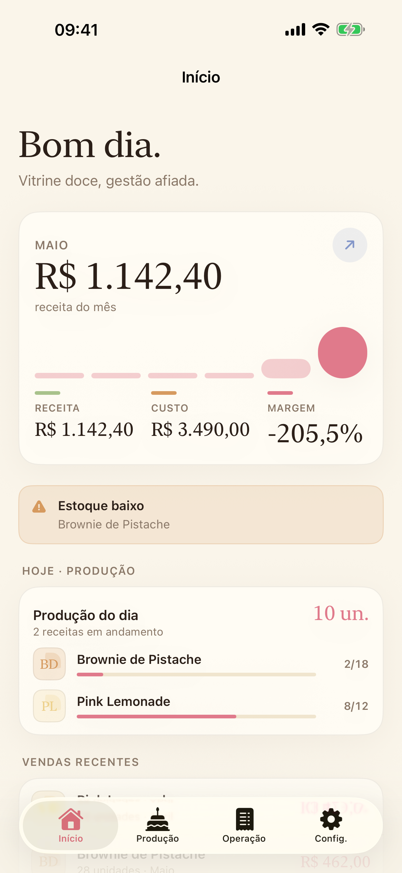 Receitório home screen on iPhone